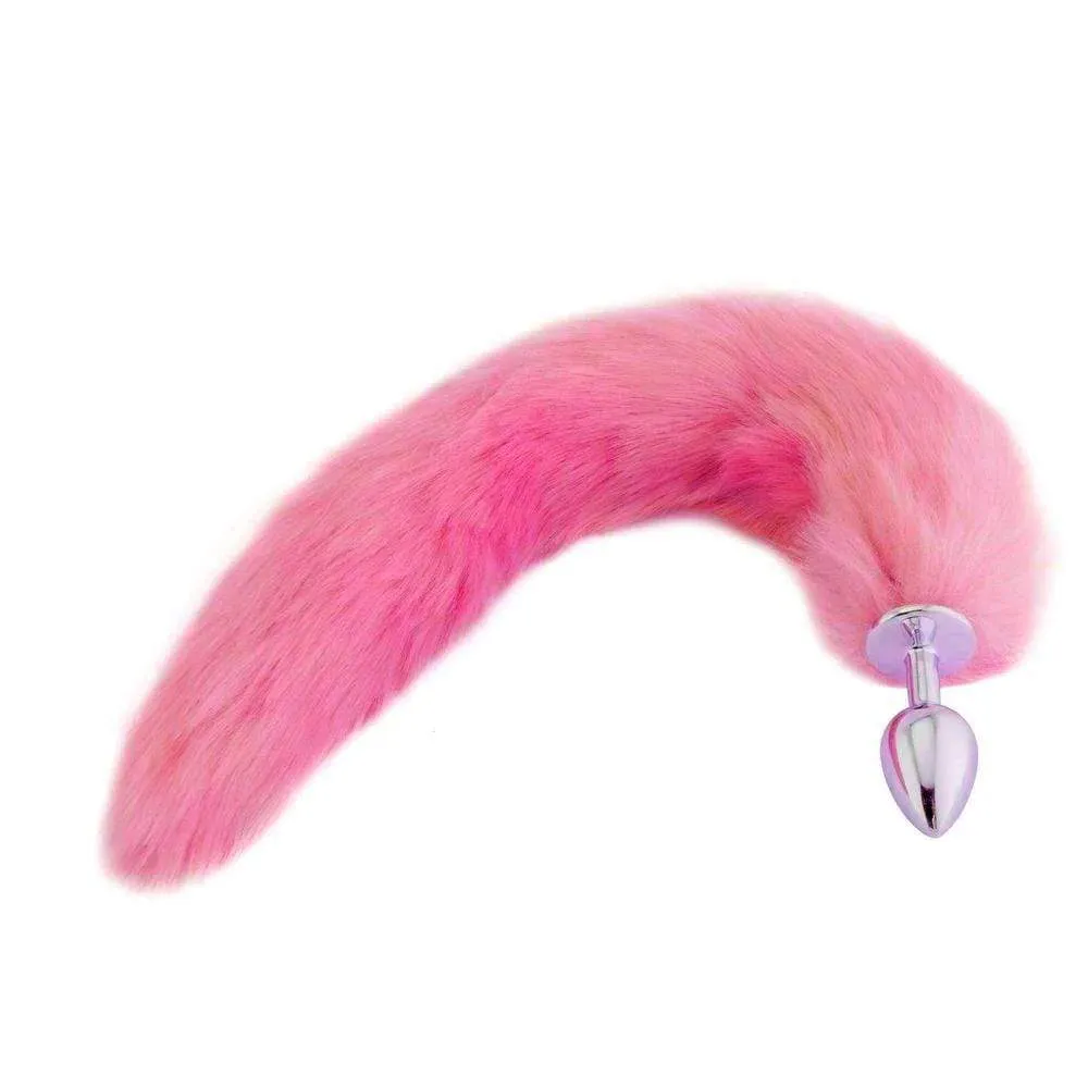16" - 17" Pink Cat Tail Metal Plug