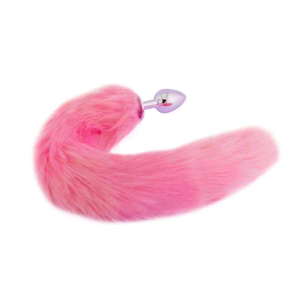 16" - 17" Pink Cat Tail Metal Plug