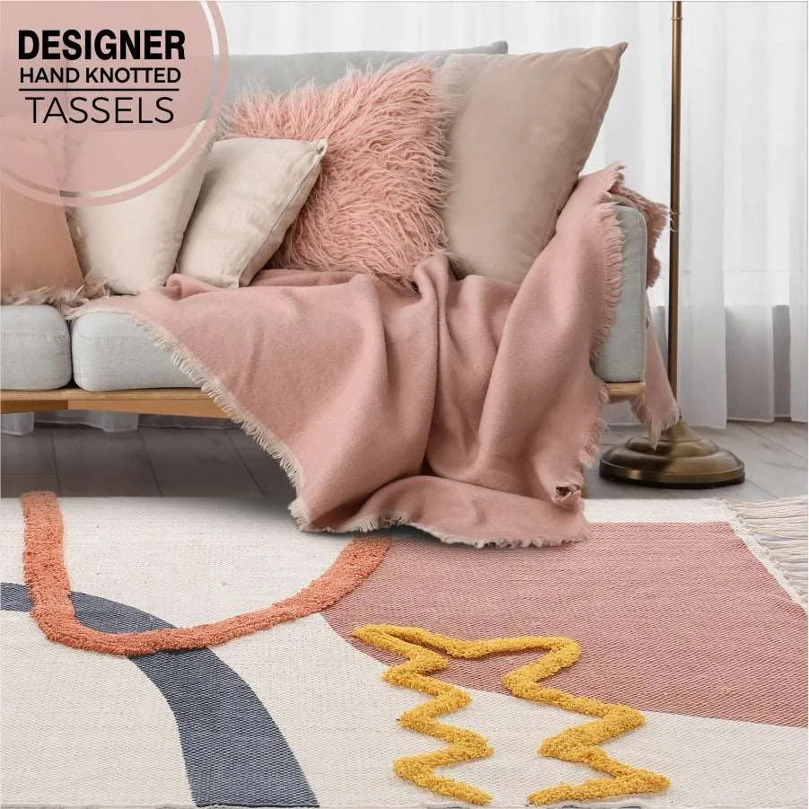 3D Tufted Boho Door Mat with tassels - Tufrugs_002