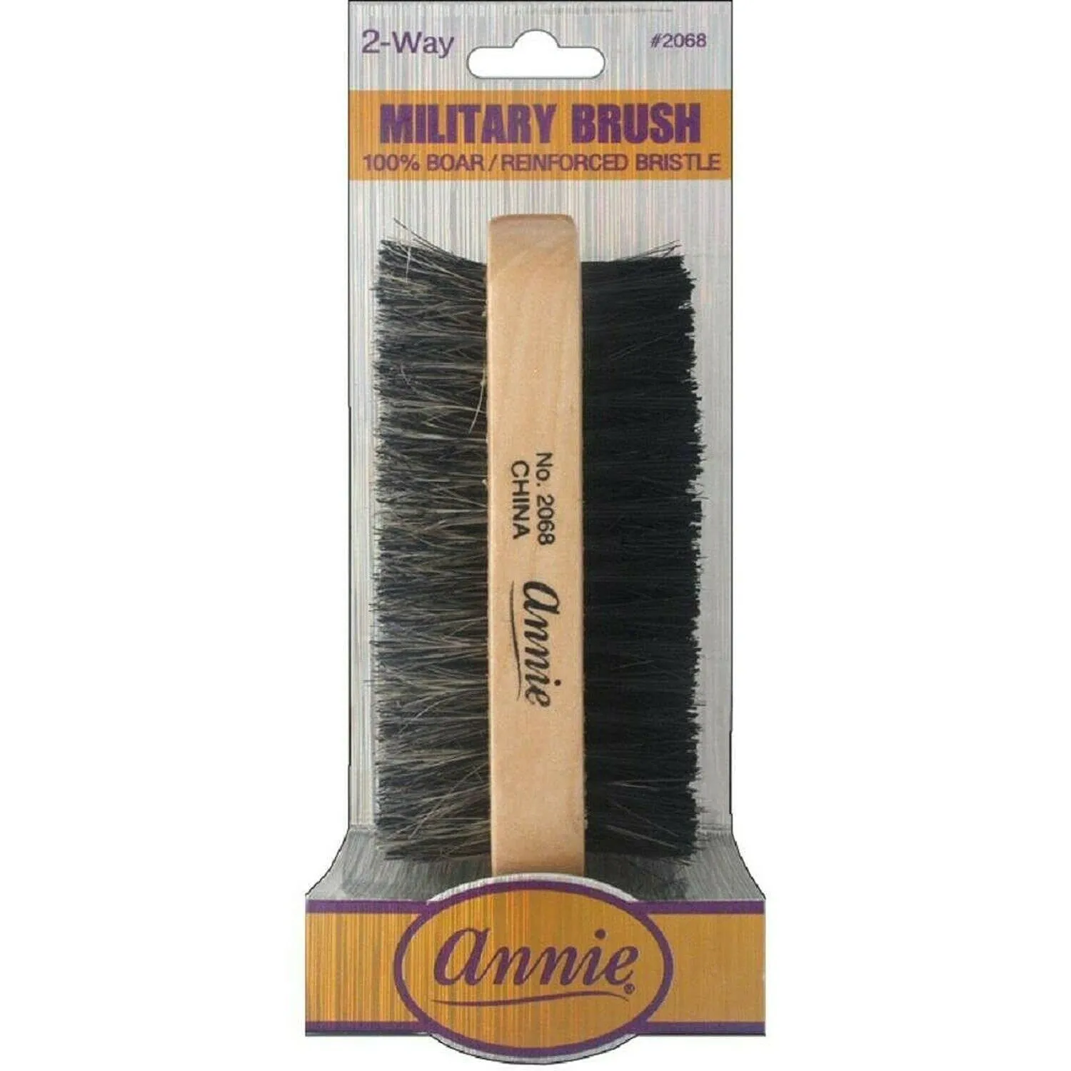 Annie Boar Reinforced Bristle 2 Way Military Brush 2068