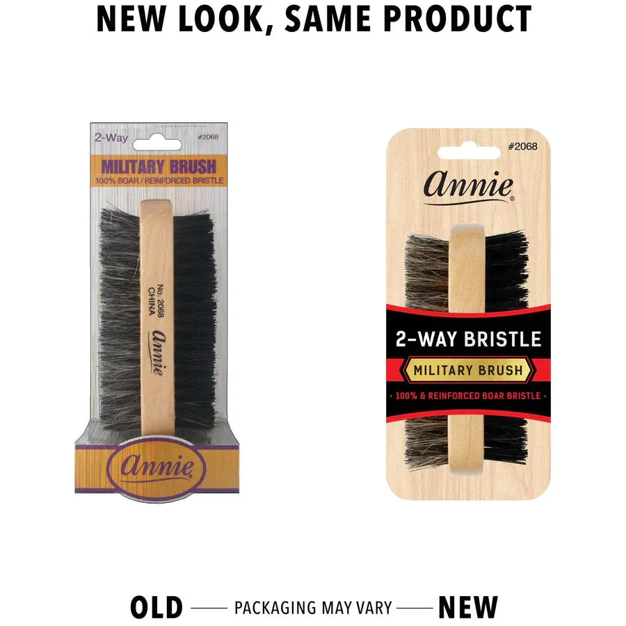Annie Boar Reinforced Bristle 2 Way Military Brush 2068