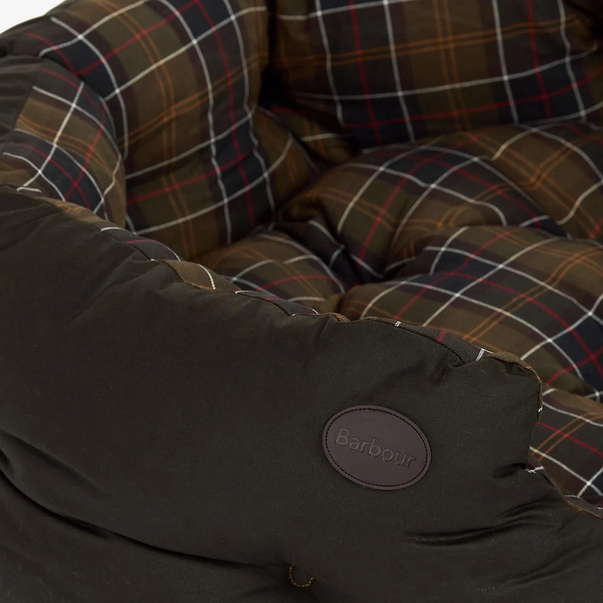 Barbour Wax/Cotton Dog Bed - Classic/Olive