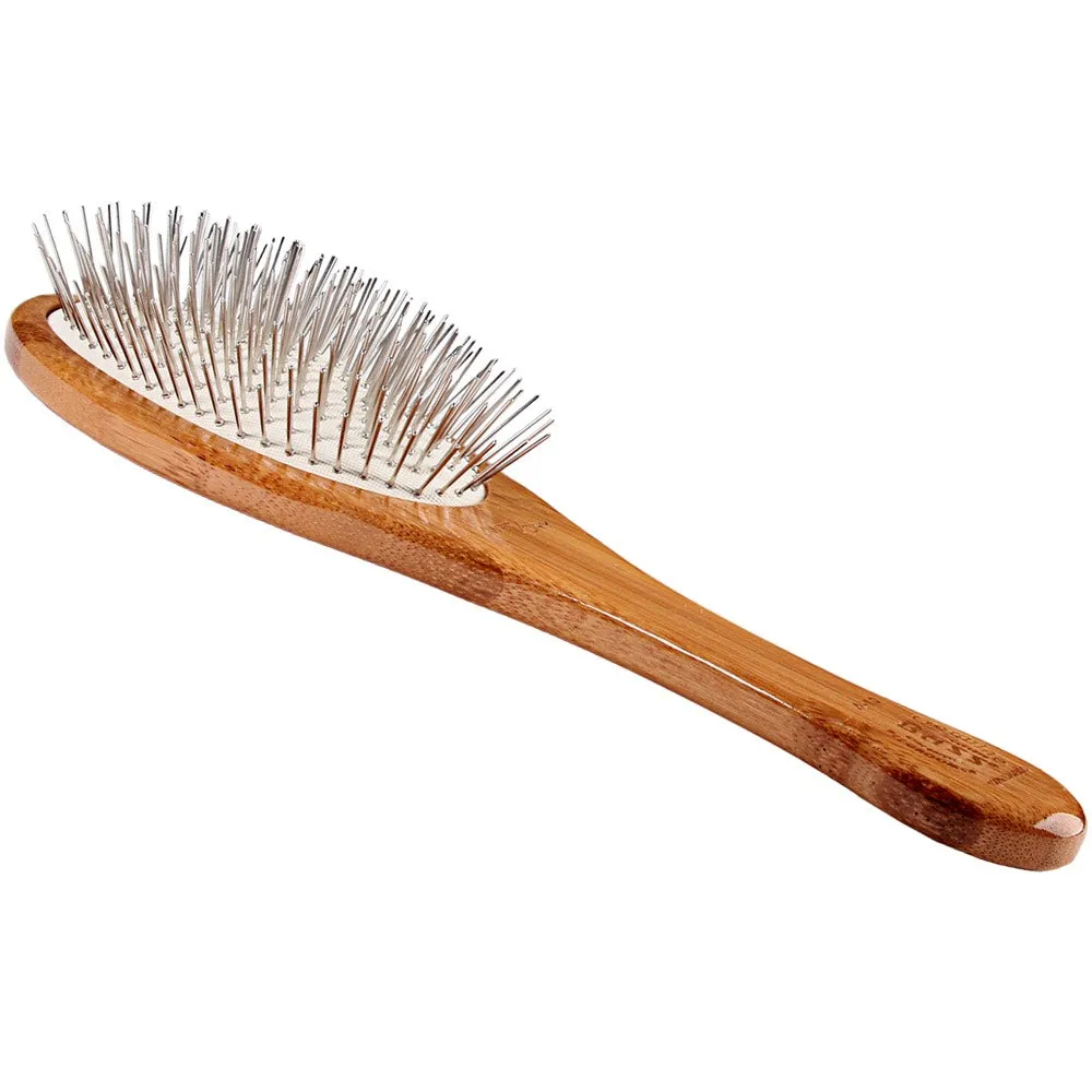 Bass Brushes Style & Detangle Dark Finish Brush For Cats & Dogs (Large)
