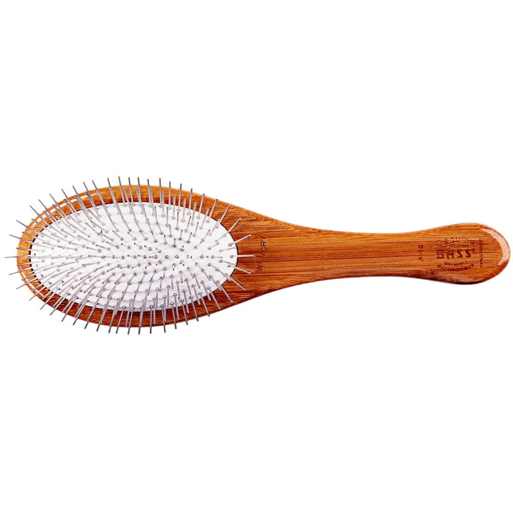 Bass Brushes Style & Detangle Dark Finish Brush For Cats & Dogs (Large)