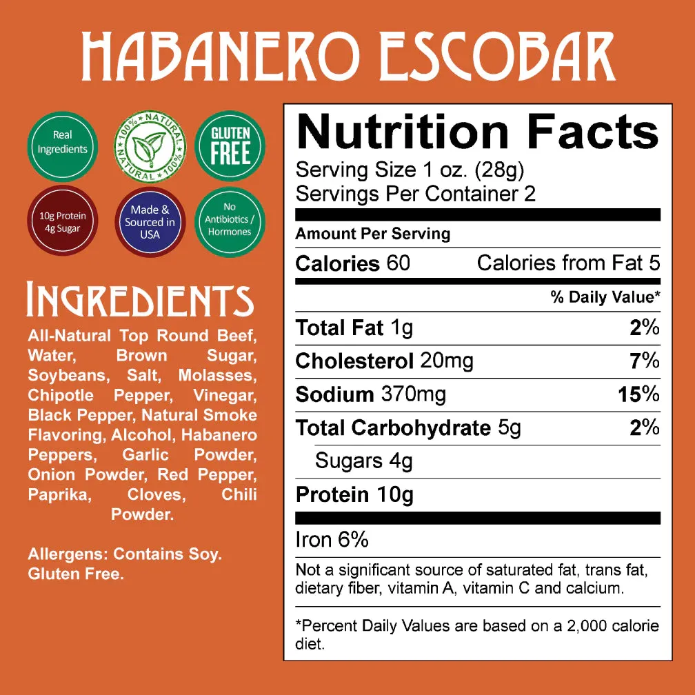 *BEEF JERKY - HABANERO ESCOBAR