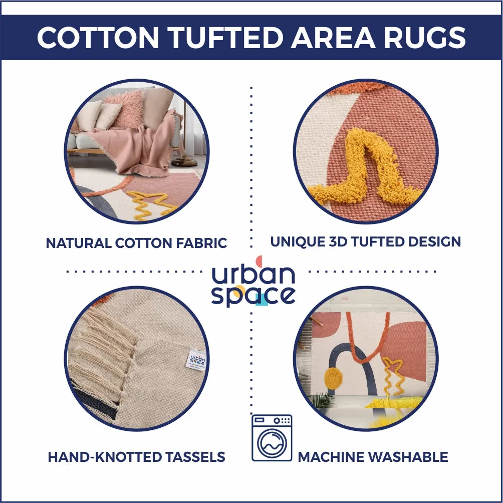 Boho Rugs and Floor Carpet with 3D tufting, Carpet for bedroom / living room with tassels  (Tufrugs_001)