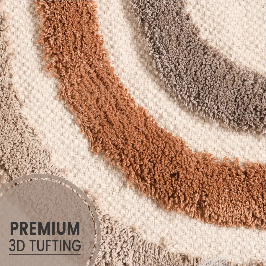 Boho Rugs and Floor Carpet with 3D tufting, Carpet for bedroom / living room with tassels  (Tufrugs_001)