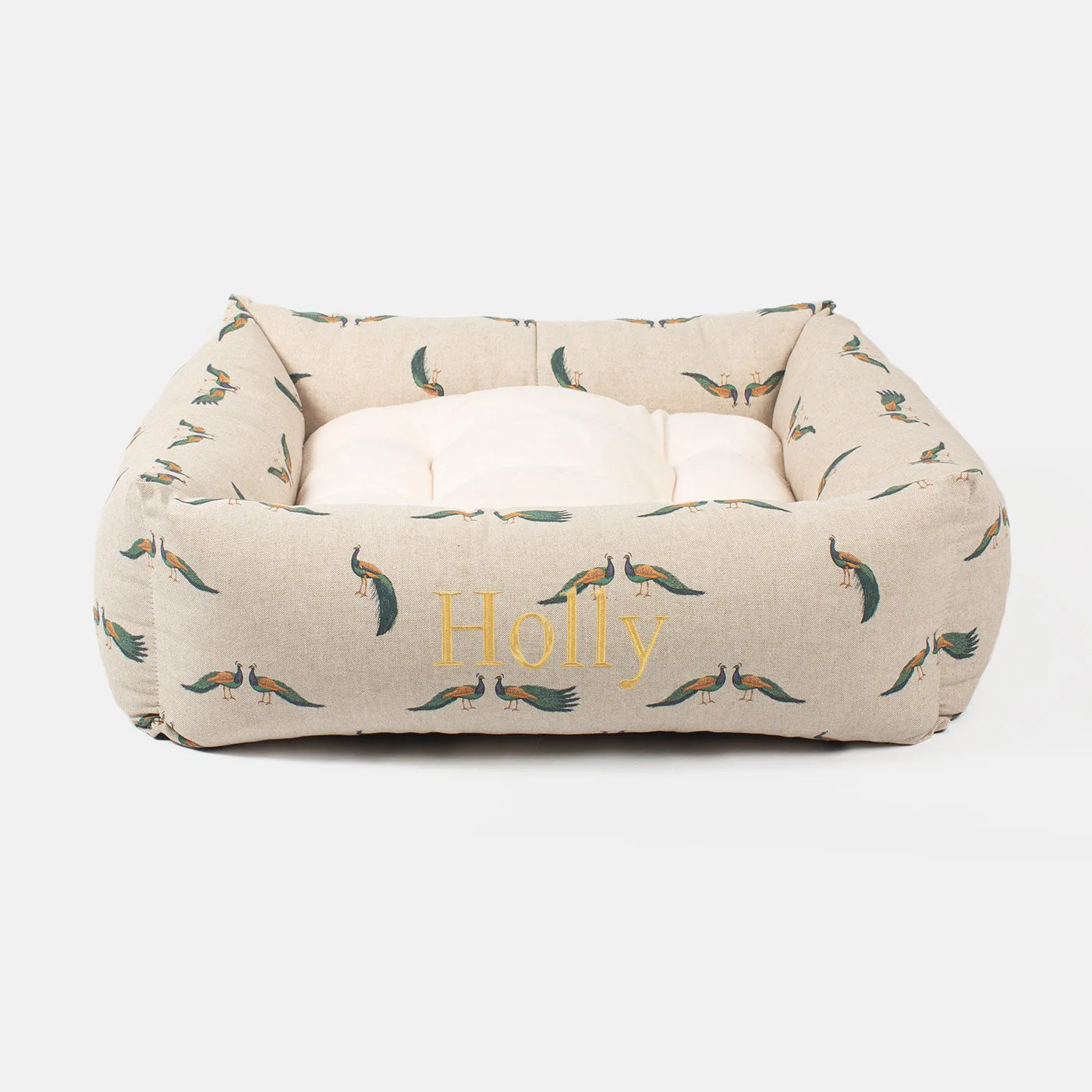 Box Bed For Dogs in Woodland Peacock by Lords & Labradors