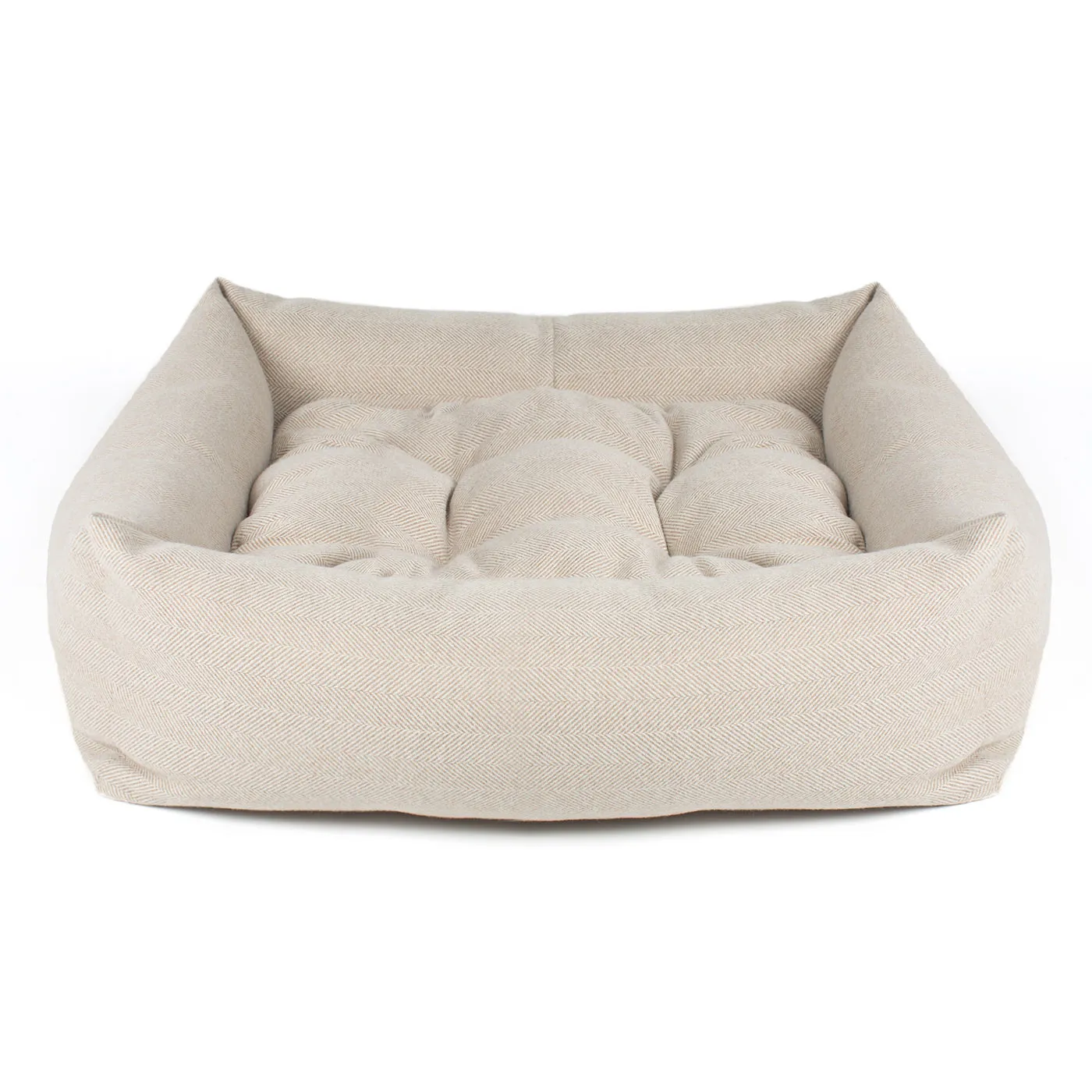Box Bed in Herringbone Tweed by Lords & Labradors