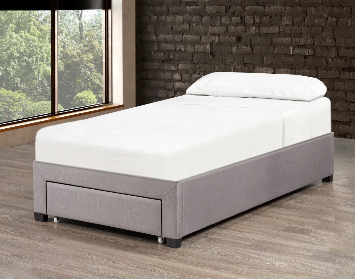 Bradley Twin Platform Bed Base, Grey