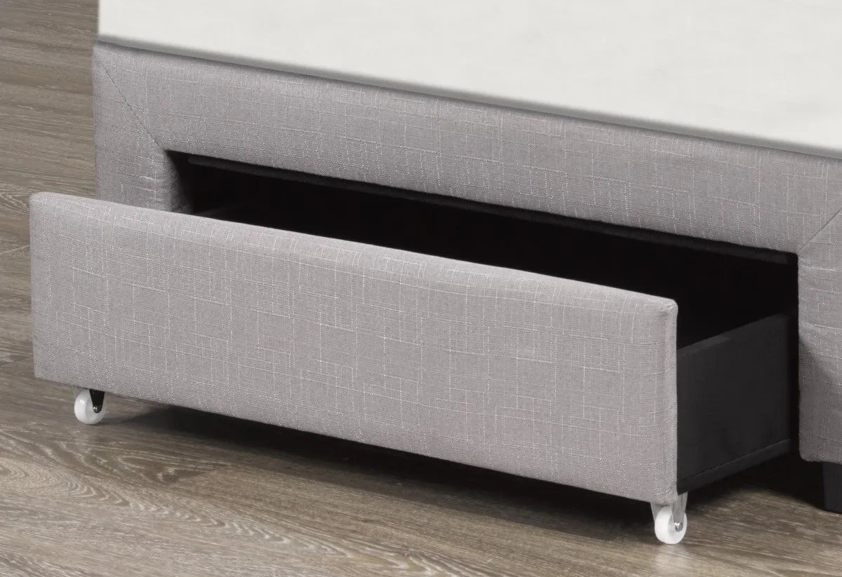 Bradley Twin Platform Bed Base, Grey