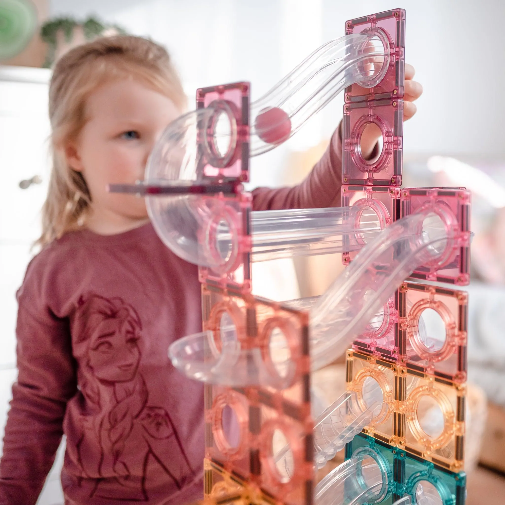 Connetix Tiles Pastel Ball Run 106 Piece Pack 3yrs 