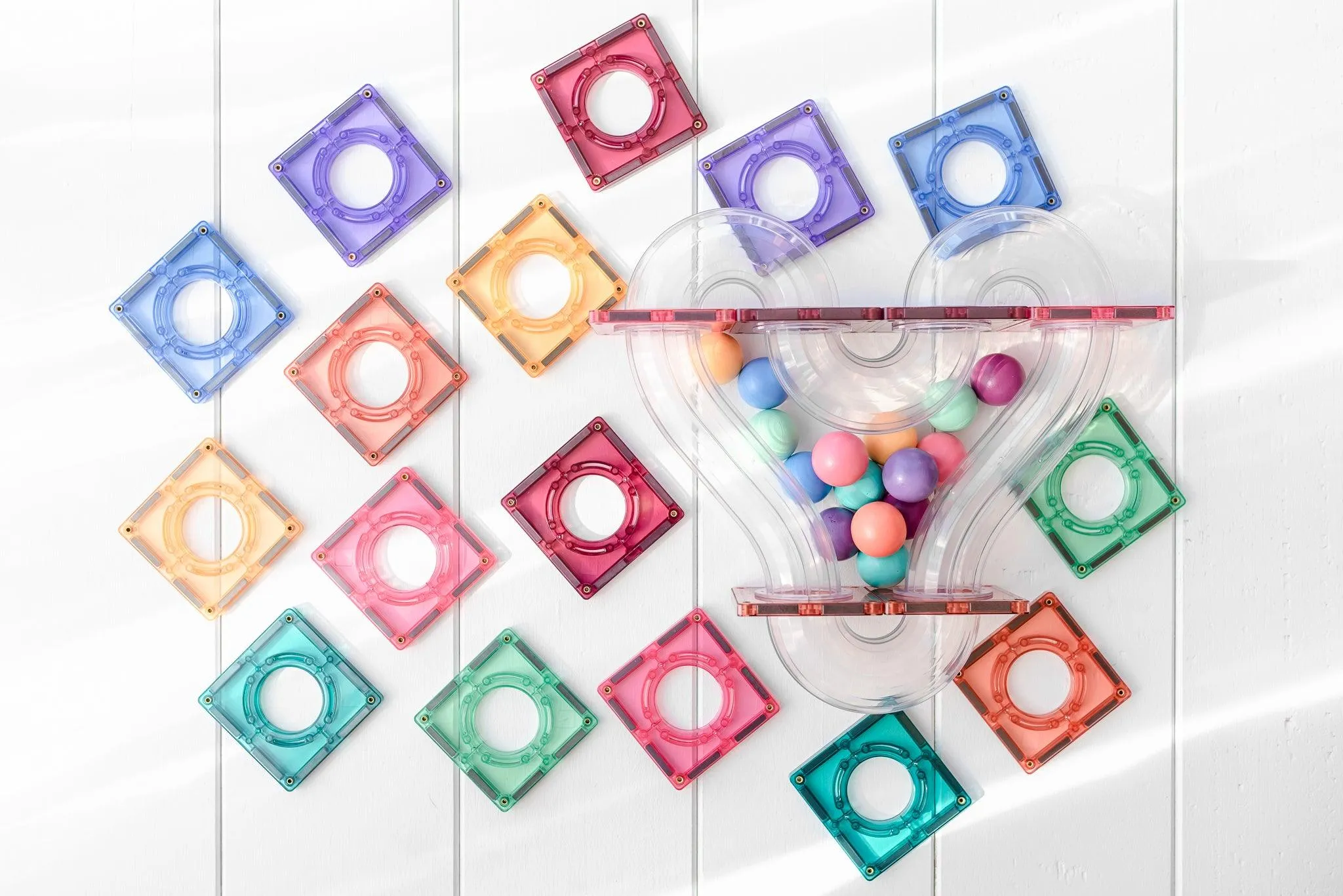 Connetix Tiles Pastel Ball Run 106 Piece Pack 3yrs 
