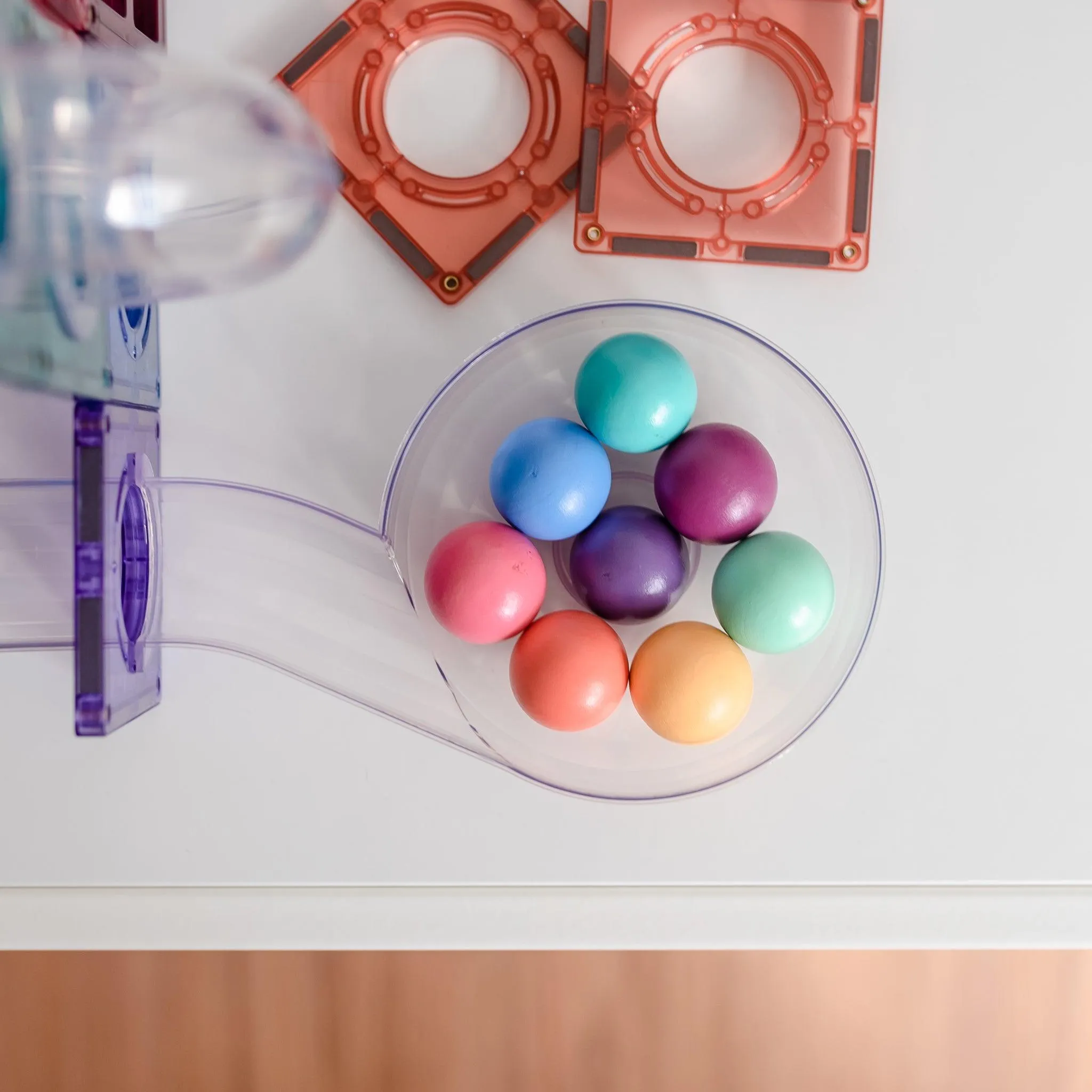 Connetix Tiles Pastel Ball Run 106 Piece Pack 3yrs 