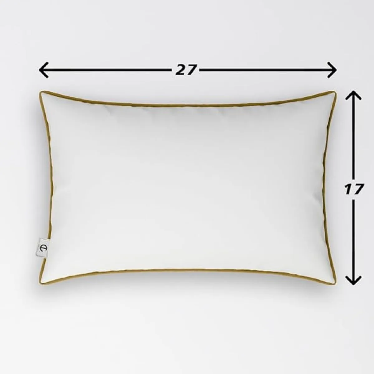 Curious Lifestyle Extra Soft Microfiber Filled Down Alternative Hypoallergenic Premium Sleeping Pillow/Piping Pillow Set of 2 (17 x 27 inch Pack of 2)