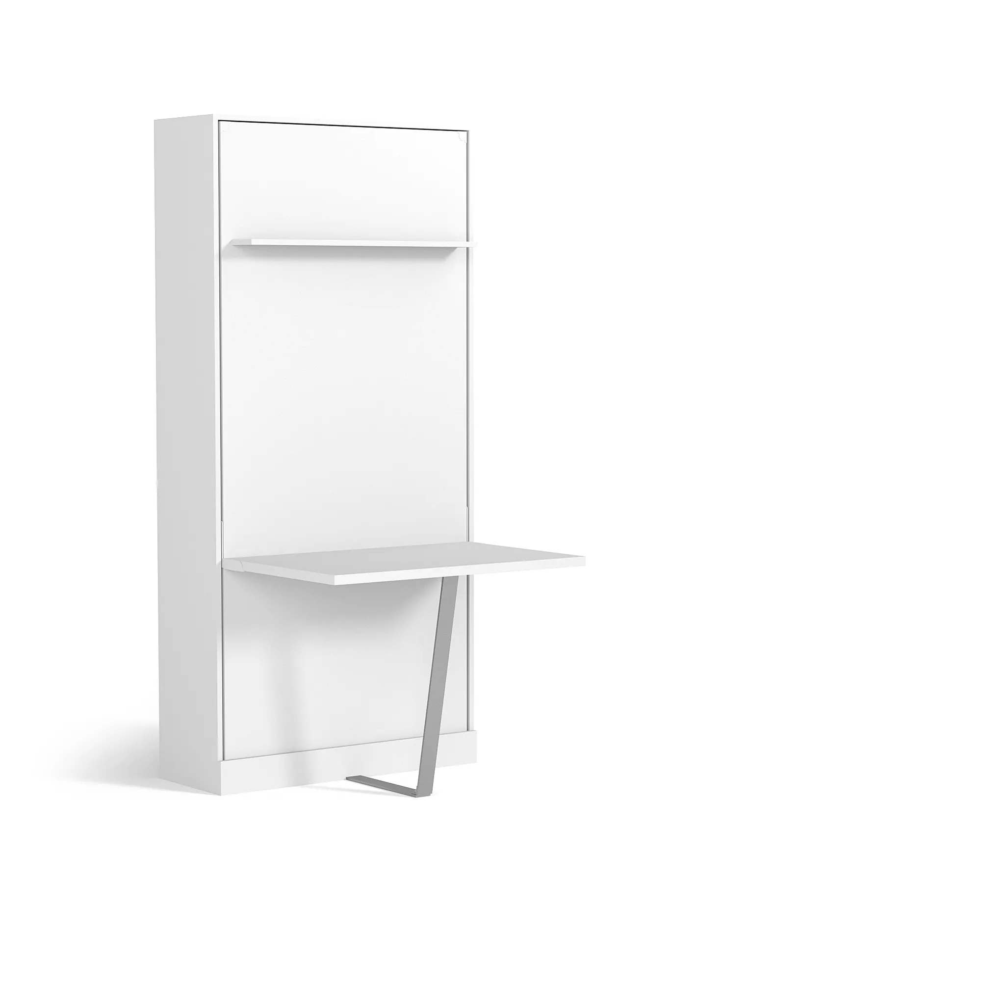 Eco Long Single Murphy Bed with Desk