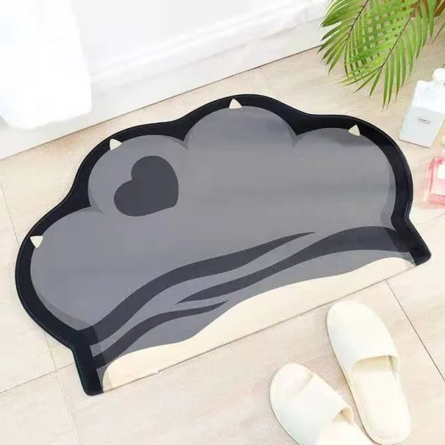 Enchanting Feline Footprints: Kawaii Cat Paw Doormats Collection