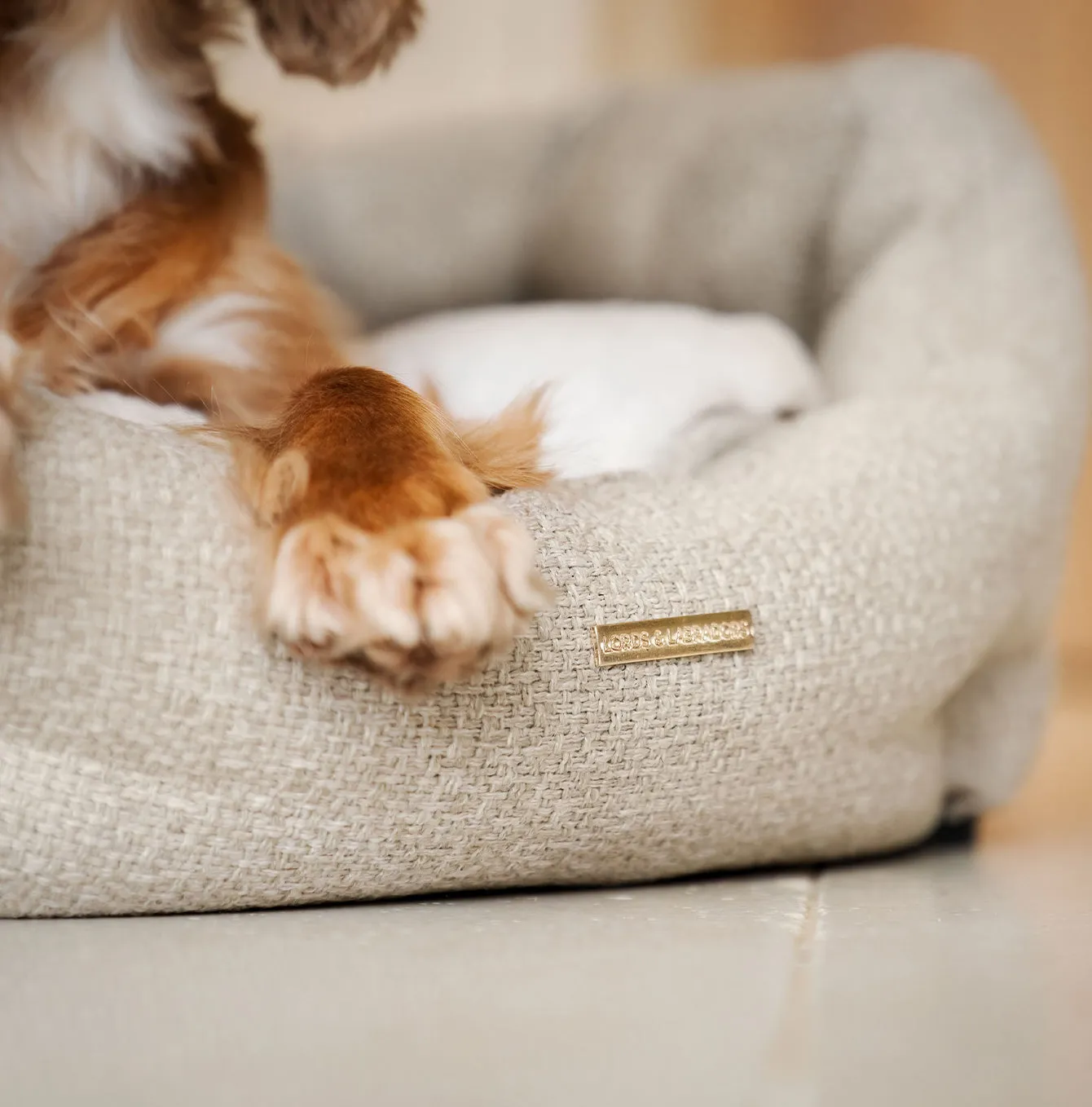 Essentials Herdwick Oval Bed in Sandstone by Lords & Labradors