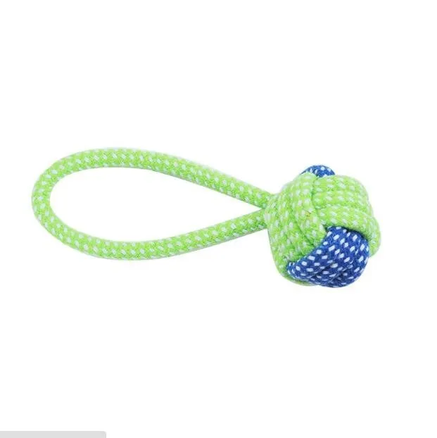 Evergreen Dog Toys/Pull Rope Tug Ball Chew Puppy Toy