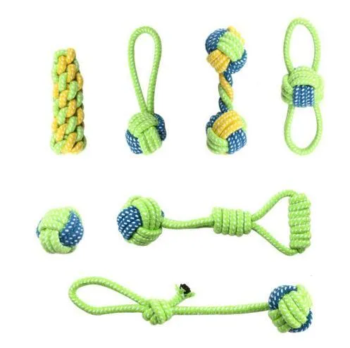 Evergreen Dog Toys/Pull Rope Tug Ball Chew Puppy Toy