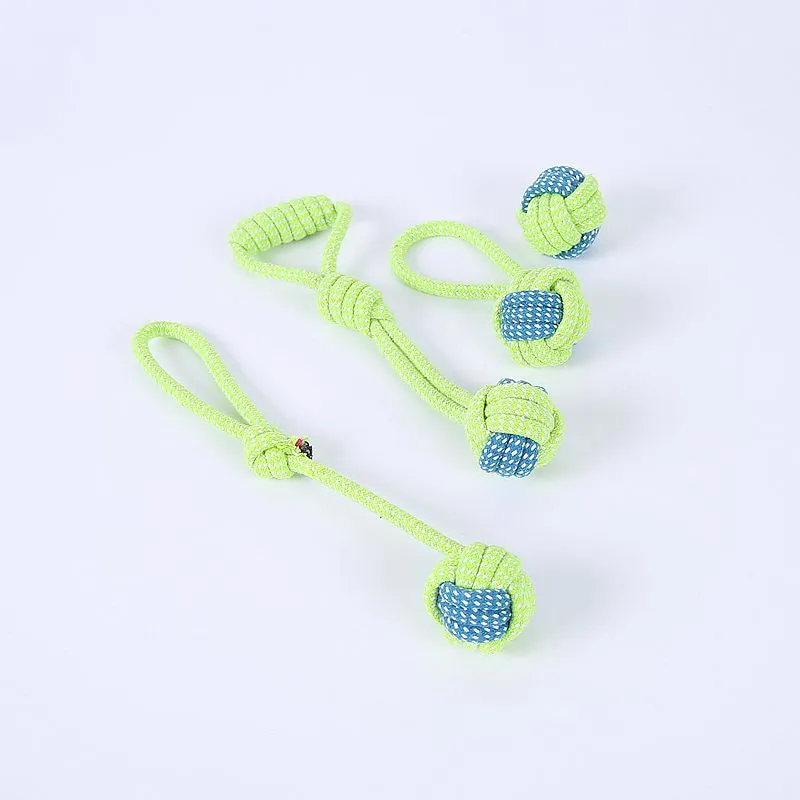 Evergreen Dog Toys/Pull Rope Tug Ball Chew Puppy Toy