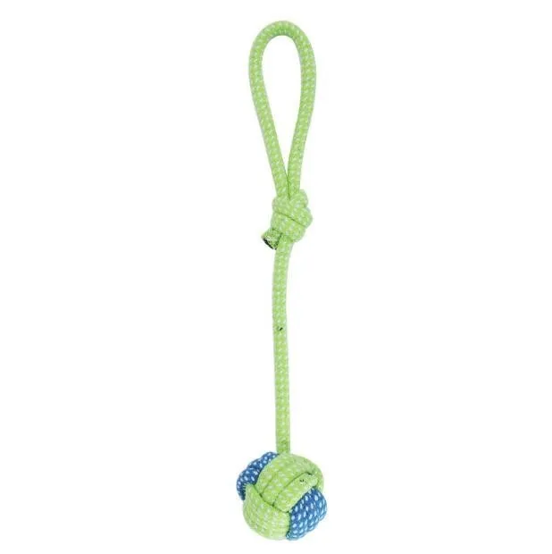 Evergreen Dog Toys/Pull Rope Tug Ball Chew Puppy Toy