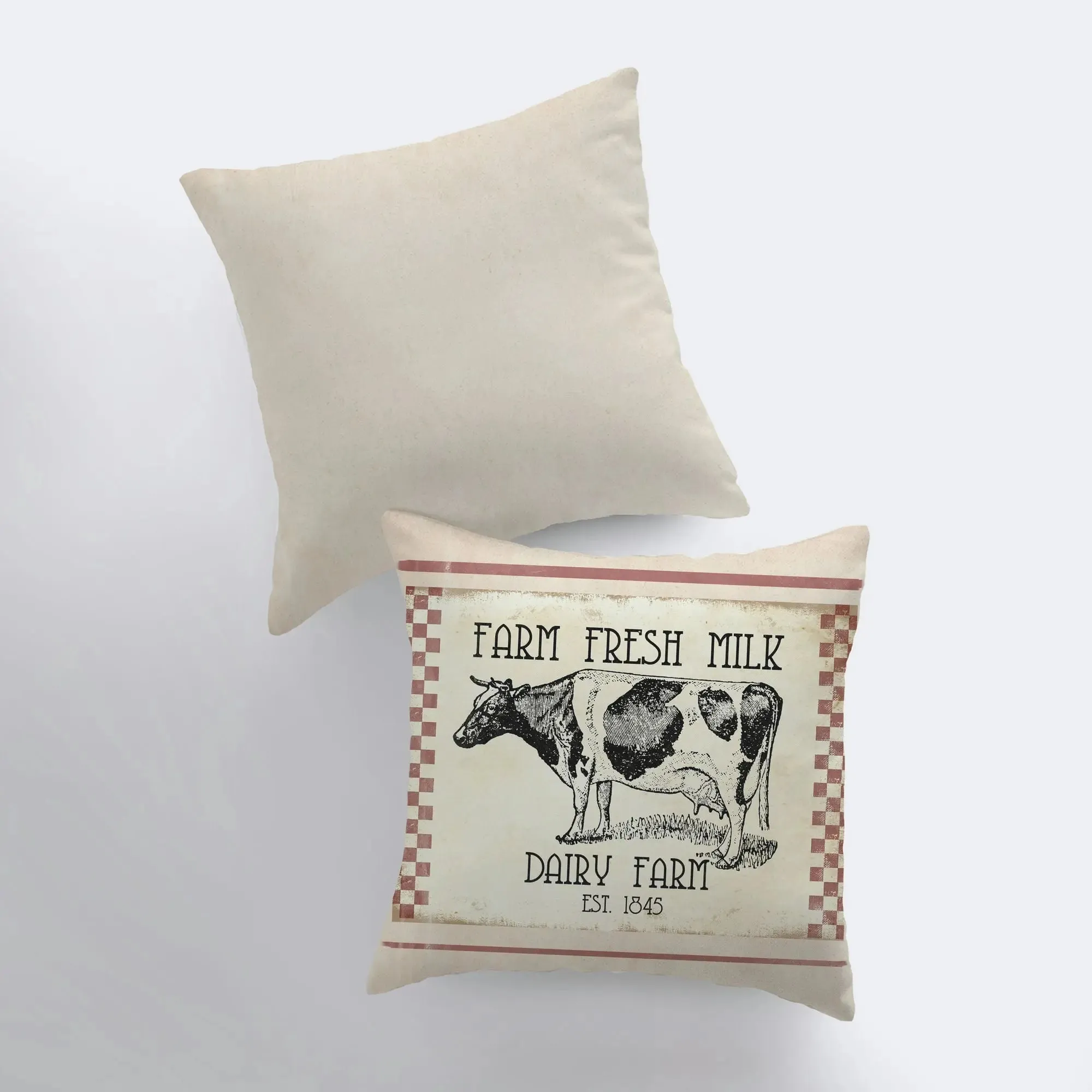 Farm Fresh Milk Dairy Cow Pillow Cover | Farmhouse Pillow | Farmhouse Decor | Home Décor | Farmhouse Decor | Throw Pillows | Rustic Decor