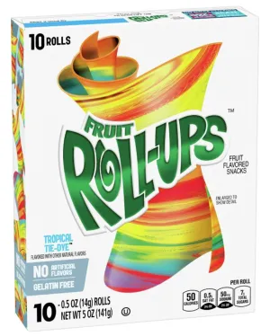Fruit Roll Ups Tropical Tie Die 10ct 5oz