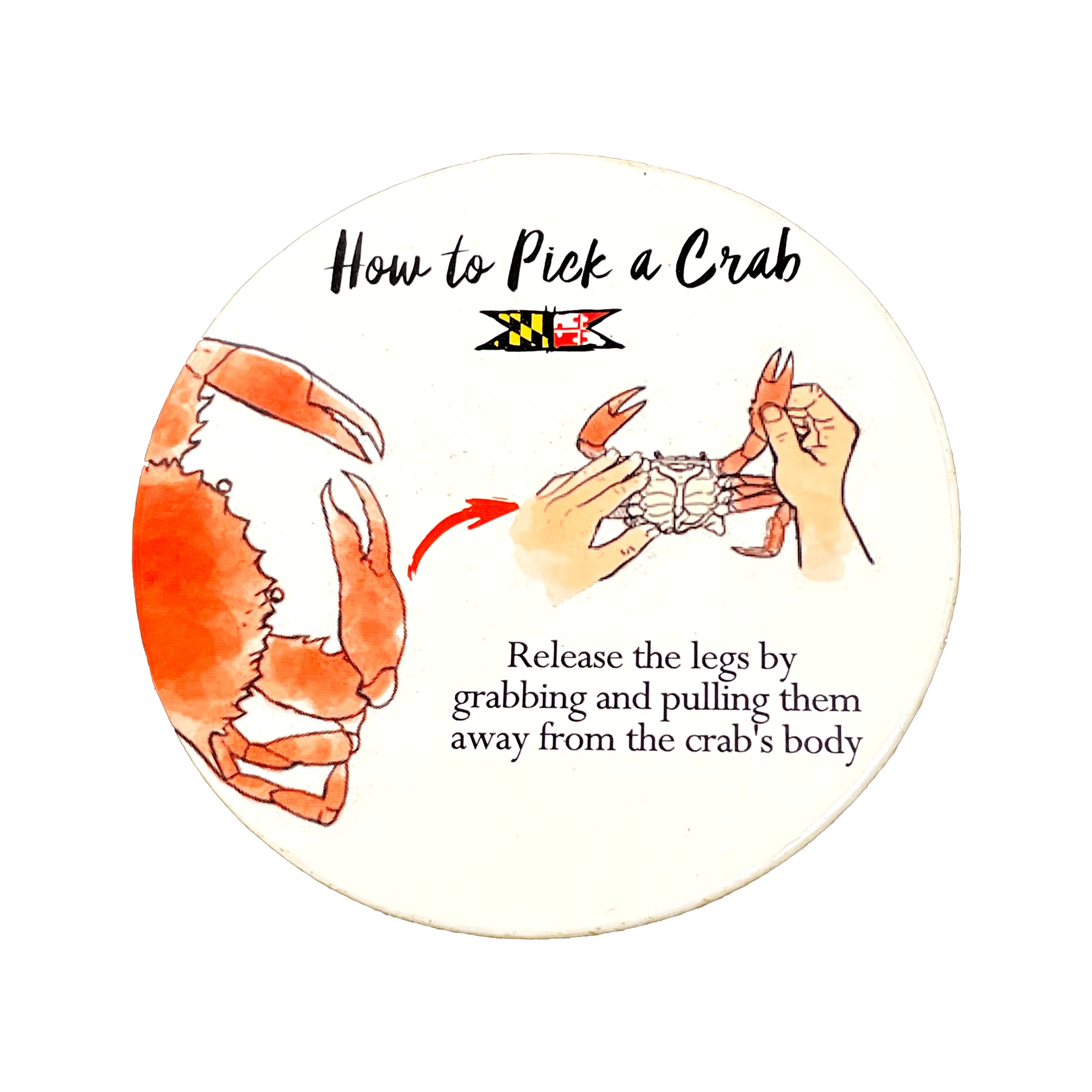 How to Pick a Crab / 8-Piece Cork Coaster Set