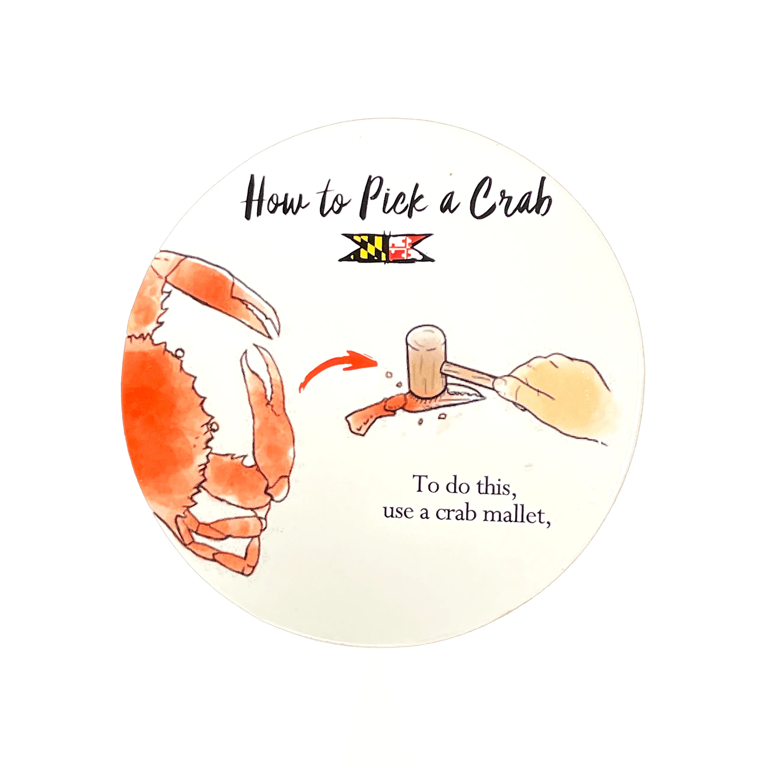 How to Pick a Crab / 8-Piece Cork Coaster Set