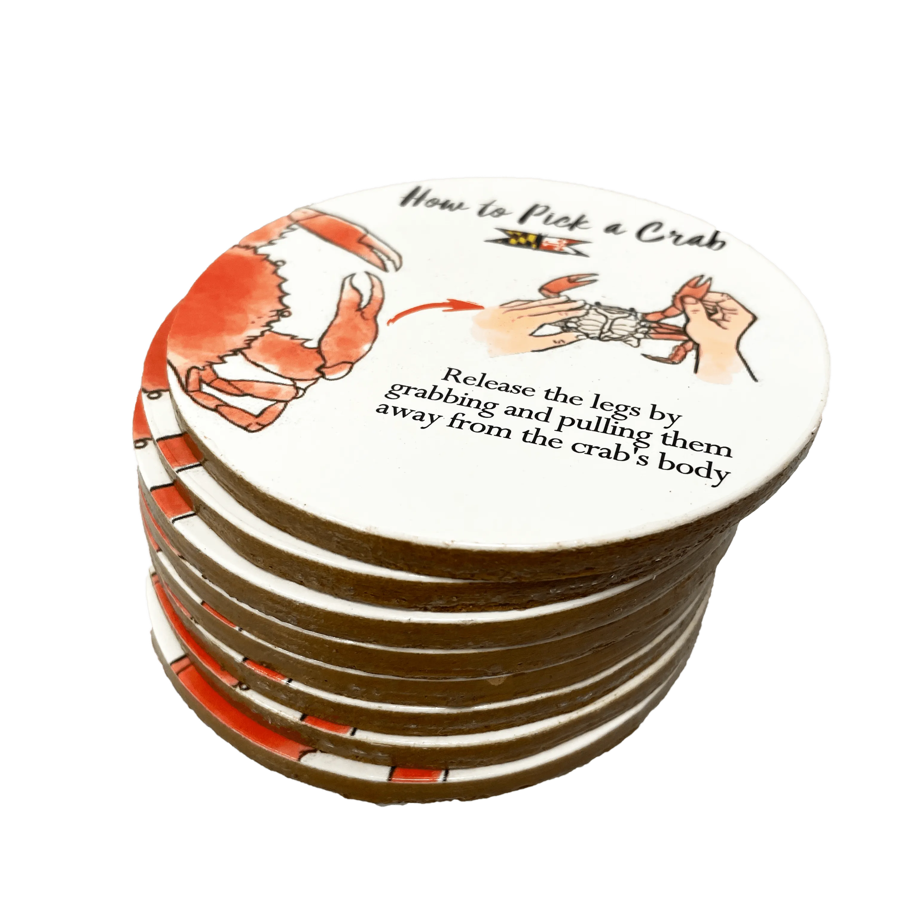 How to Pick a Crab / 8-Piece Cork Coaster Set