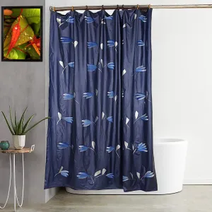 Kuber Industries Shower Curtain & Bathmat Set | Non-Slip Bath mats for Bathroom | Easy-Slide Curtains | Polyester Curtain or Bathmat for Bath Décor | XTL237-3T | 9 Pcs Set | Multicolor