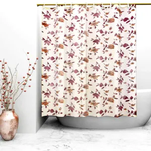 Kuber Industries Shower Curtain & Bathmat Set | Non-Slip Bath mats for Bathroom | Easy-Slide Curtains | Polyester Curtain or Bathmat for Bath Décor | YX0151-3T | 12 Pcs Set | Multicolor
