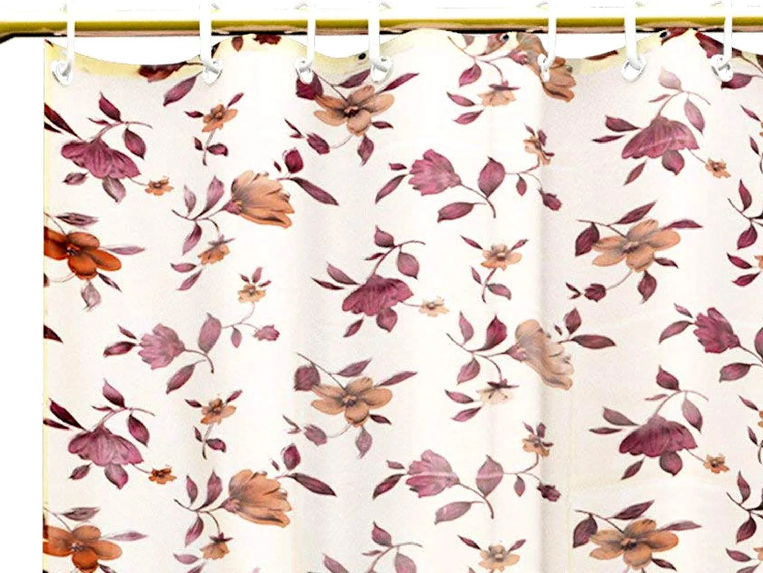 Kuber Industries Shower Curtain & Bathmat Set | Non-Slip Bath mats for Bathroom | Easy-Slide Curtains | Polyester Curtain or Bathmat for Bath Décor | Z0034-3T | 9 Pcs Set | Multicolor