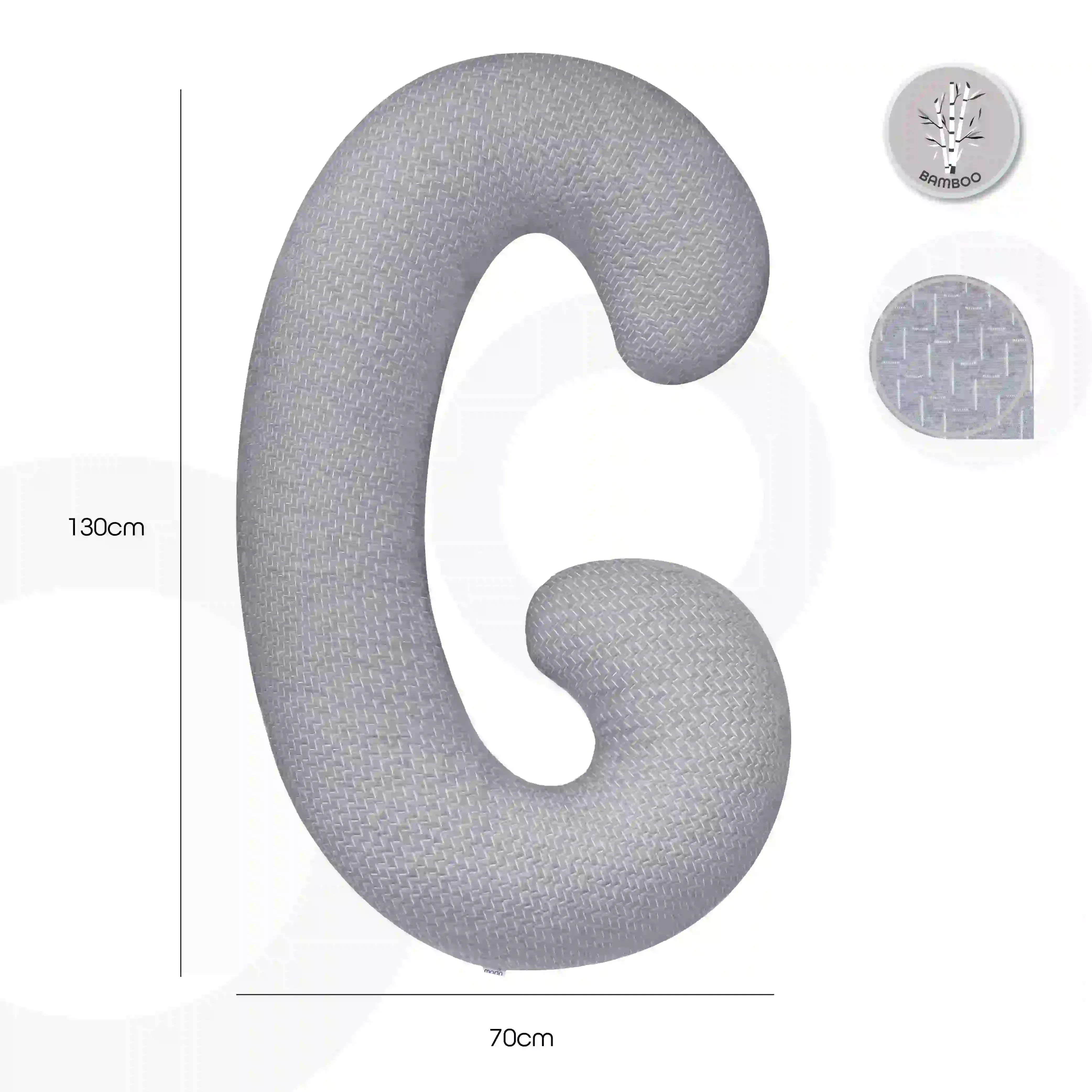 Moon Maternity Pillow (Grey)