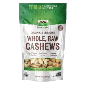 Now Foods Organic Cashews Raw 10 oz.