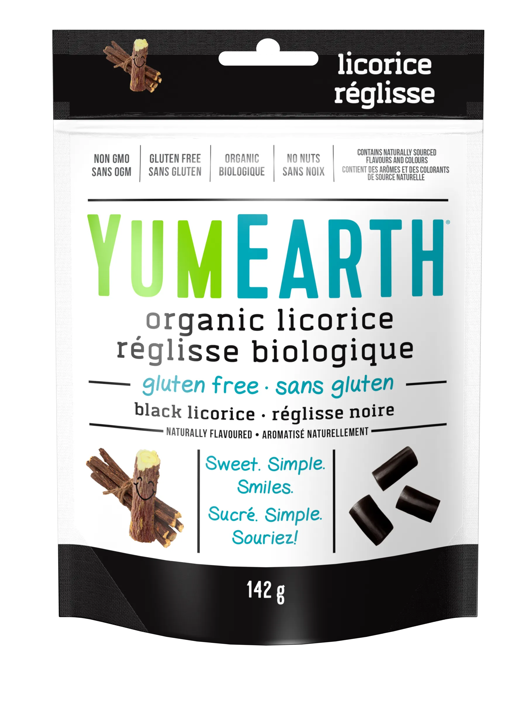 Organic Black Licorice by Yum Earth, 142g