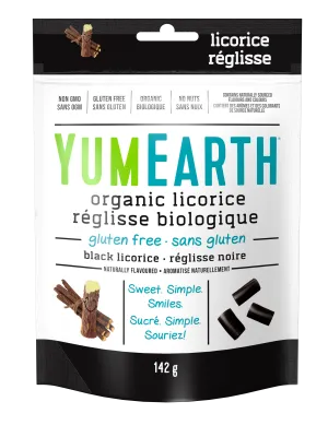 Organic Black Licorice by Yum Earth, 142g