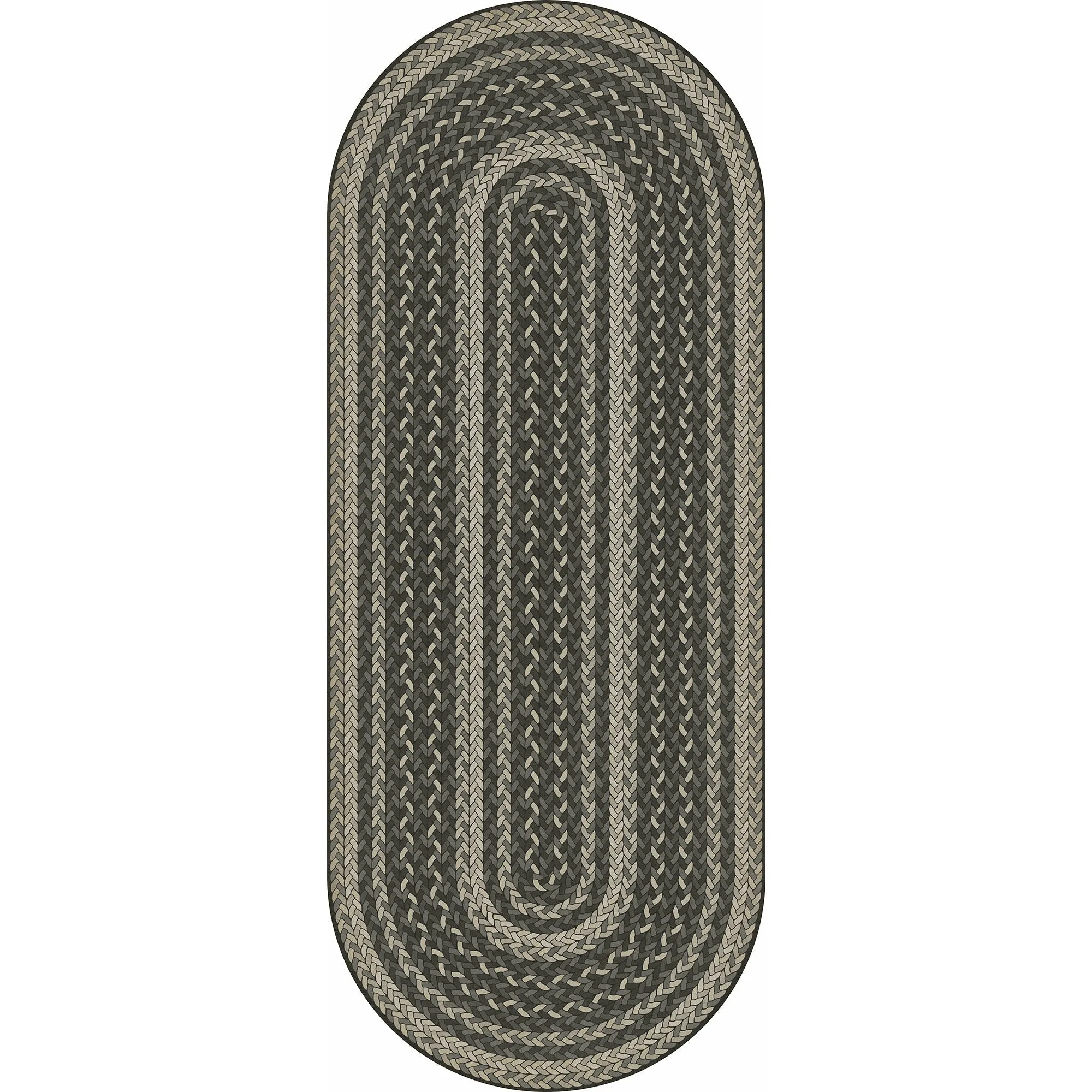 Pattern 85 Such A Cozy Room Braided Oval Vinyl Floor Cloth