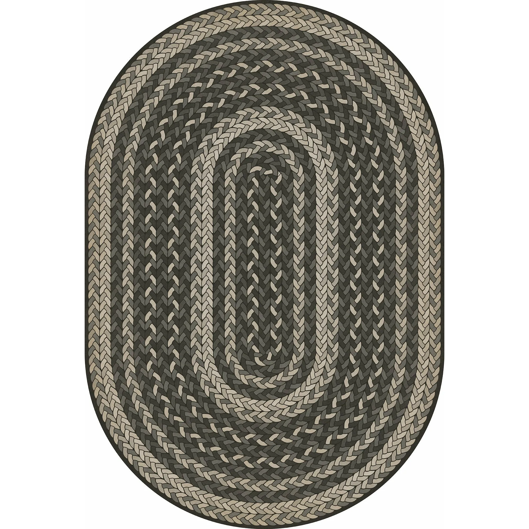 Pattern 85 Such A Cozy Room Braided Oval Vinyl Floor Cloth