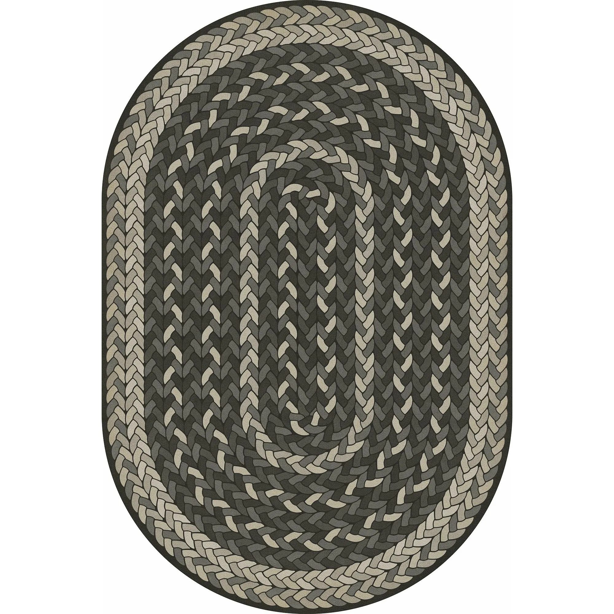 Pattern 85 Such A Cozy Room Braided Oval Vinyl Floor Cloth