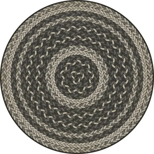 Pattern 85 Such a Cozy Room Round Braided Vinyl Floor Cloth