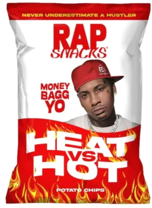 Rap Snacks Money Bagg Yo Heat vs Hot Chips 2.5oz