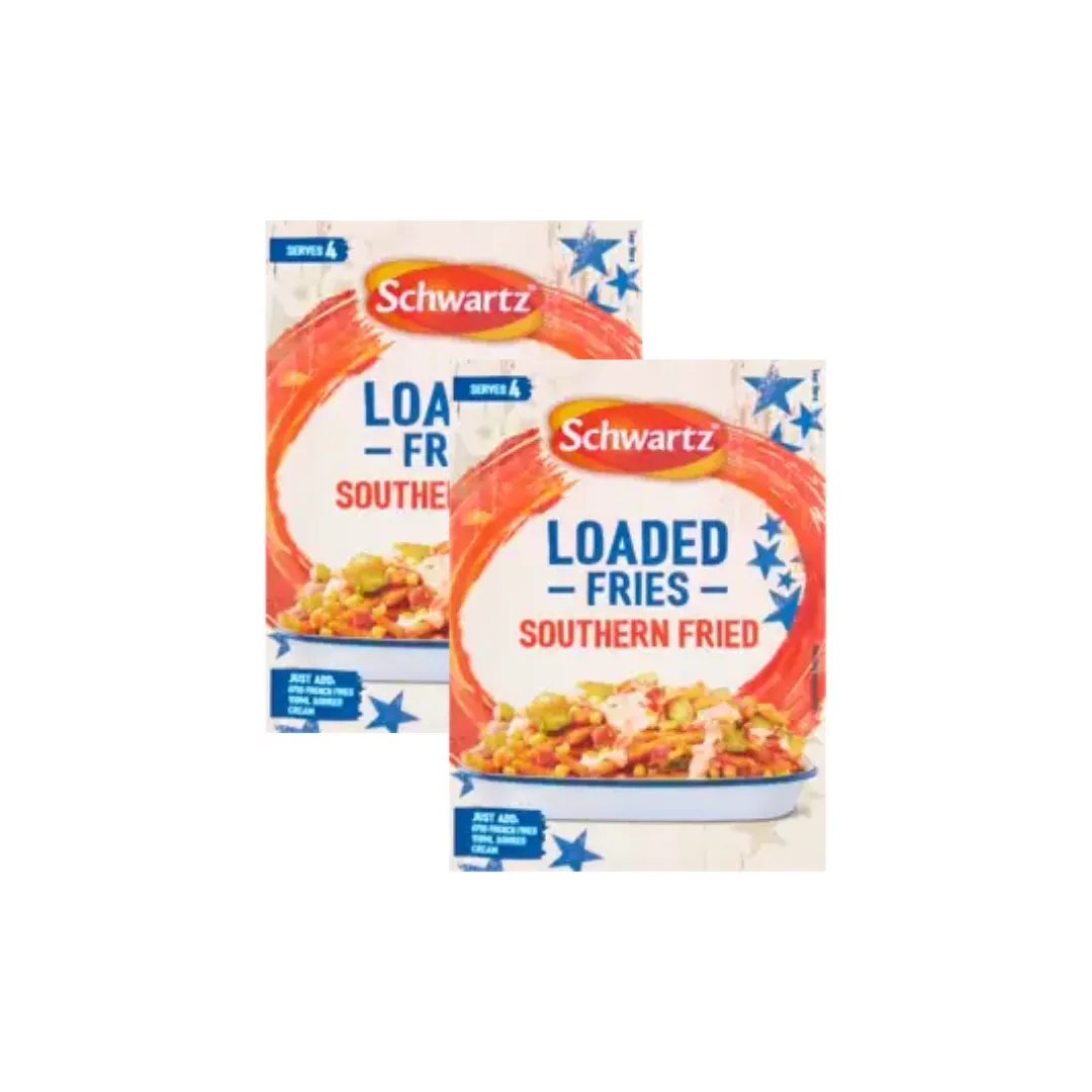 Schwartz Loaded Fries Southern Fried (Pack of 2) - 26g Each