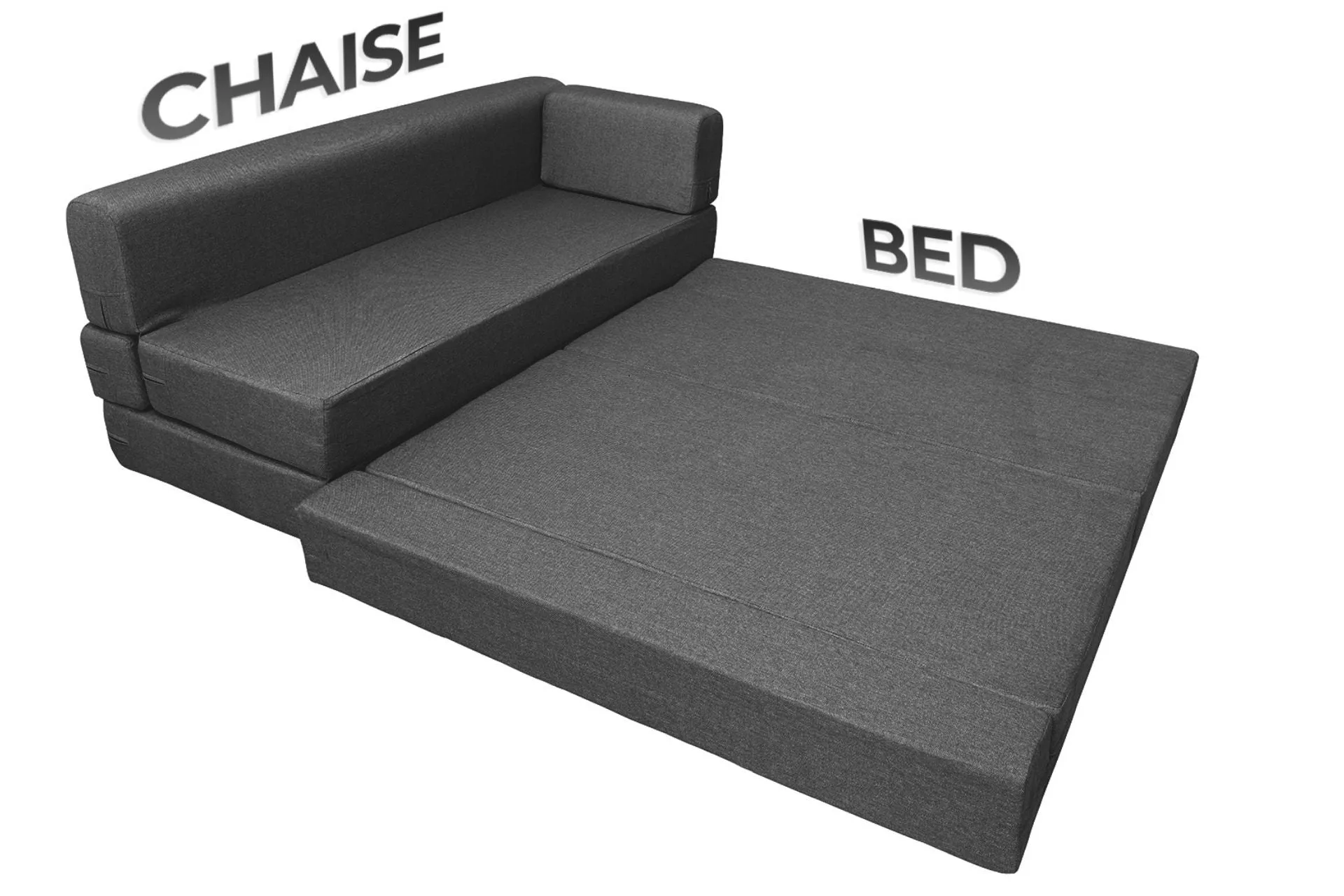 Uberlyfe L Shaped Sofa Bed, Dark Grey | 5 Seater | 5 ZigZag Cushion