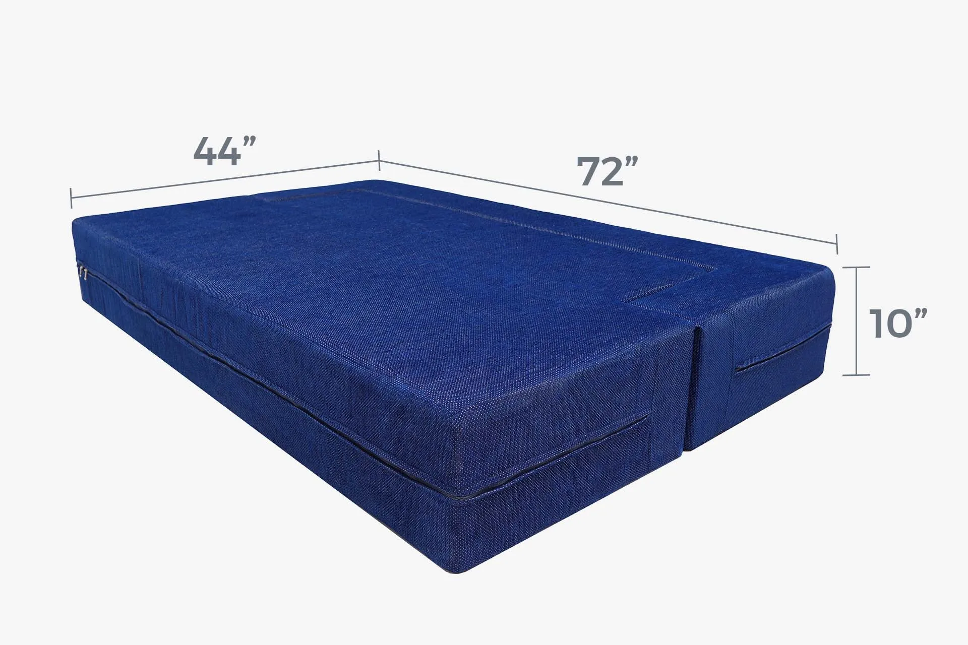 Uberlyfe New Age Folding Sofa Bed, Dotted Blue | 3 Seater | 3 Blue Quartet Cushion