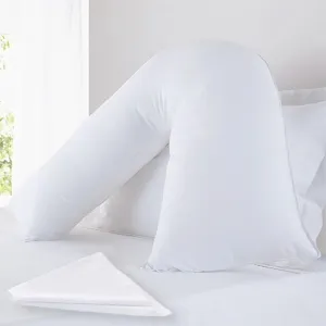 V Shaped Pillow with Free Case, Hollowfibre Filled Polycotton Case £14.99 Original price was: £14.99.£9.99Current price is: £9.99. inc. VAT