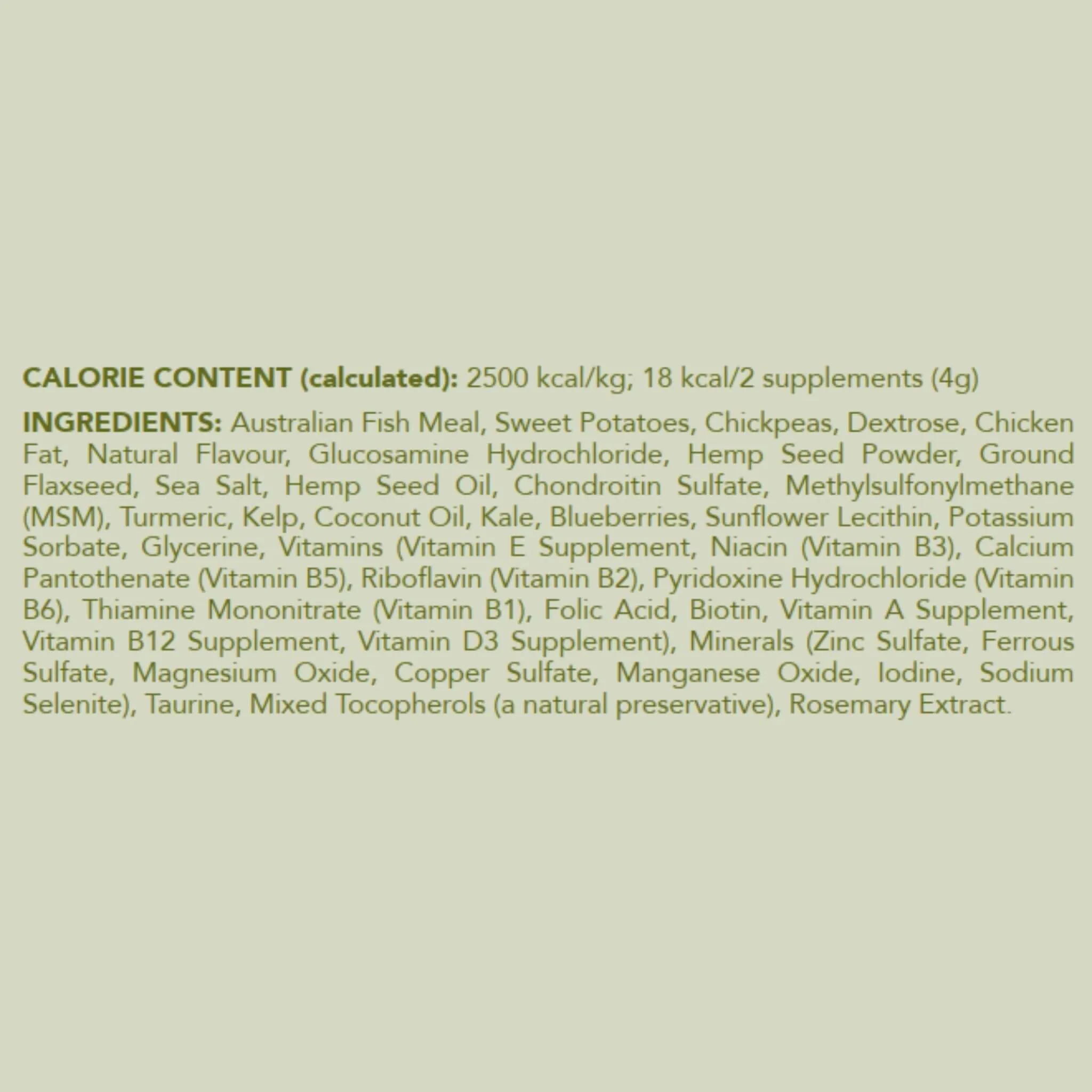 Vetalogica Hemp Clinicals Hip & Joint Plus Supplements for Dogs 300g