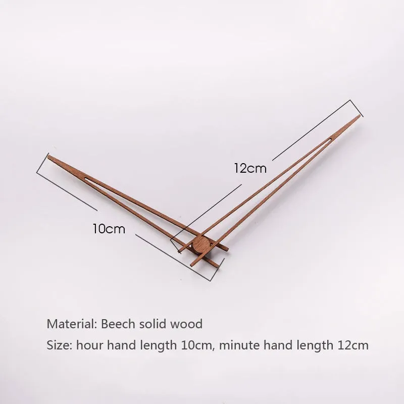 Walnut Wood DIY Wall Quartz Clock Hands Pointers Suitable for 12 14 inch Clocks