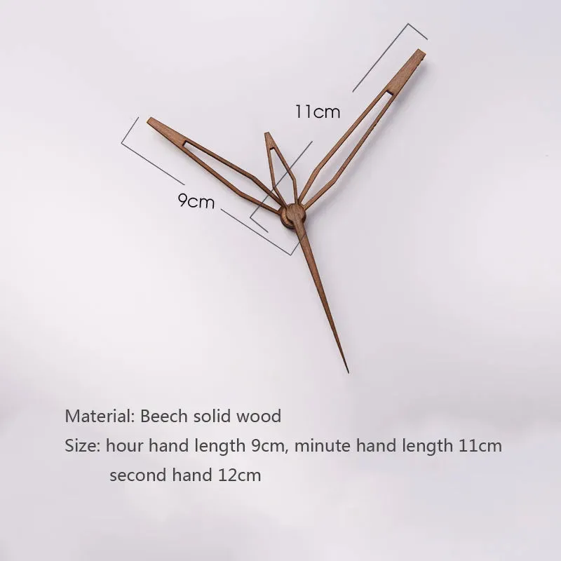 Walnut Wood DIY Wall Quartz Clock Hands Pointers Suitable for 12 14 inch Clocks